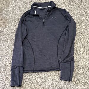 Puma Women’s Dark Gray Half-Zip Athletic Top